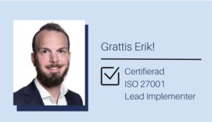 Läs mer om artikeln Grattis Erik till Lead Implementer certifiering!