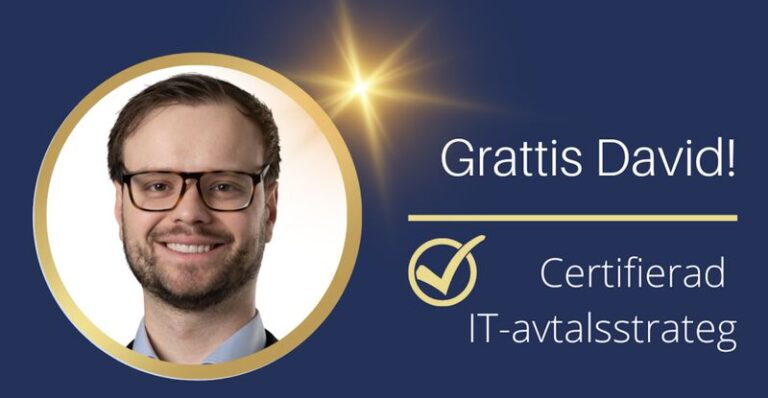 Läs mer om artikeln Grattis David – Certifierad IT-avtalsstrateg!